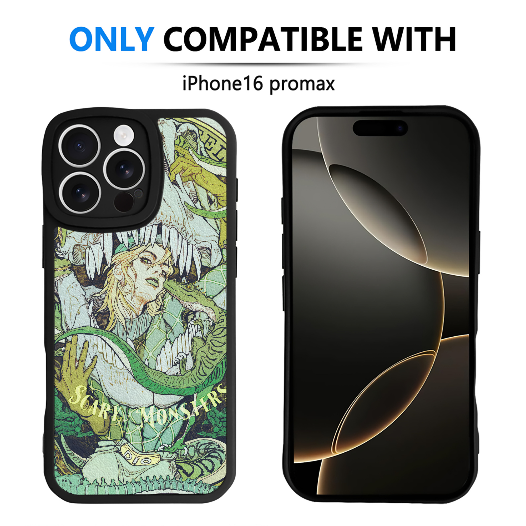 （画像用） ジョジョの奇妙な冒険 JoJo's Bizarre Adventure 【iPhone 16シリーズ対応】シリコンスマホケース（レザー調） 材質：シリコン